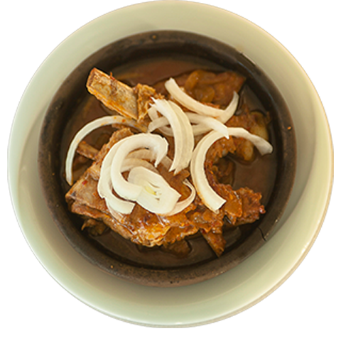 228) Veal ribs with ajika sauce 