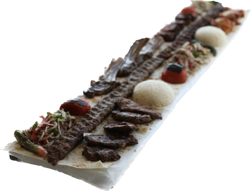 109) Meat platter with meter long kebab